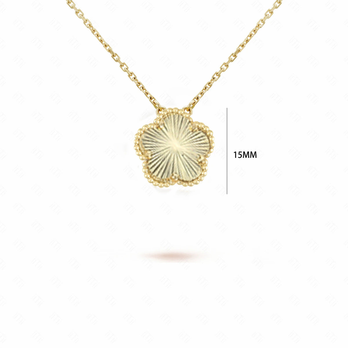 Gold/Silver Classic Natural Stone Five Leaf Flower Necklace Fashion Women Flower Jewelry Necklace For Daily Wear