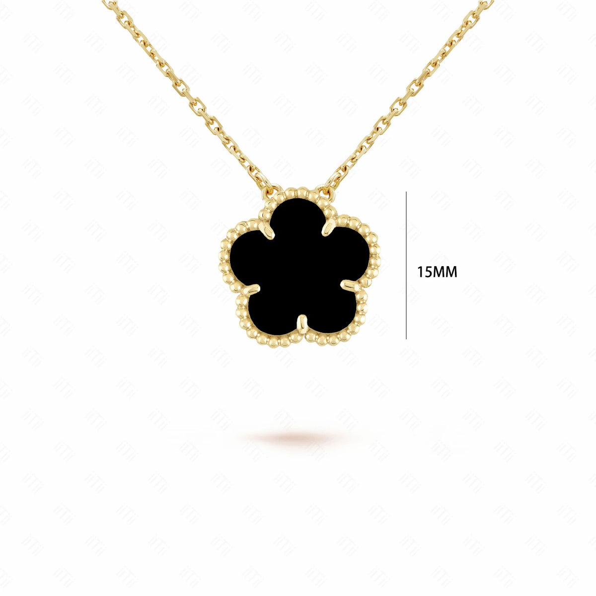 Gold/Silver Classic Natural Stone Five Leaf Flower Necklace Fashion Women Flower Jewelry Necklace For Daily Wear
