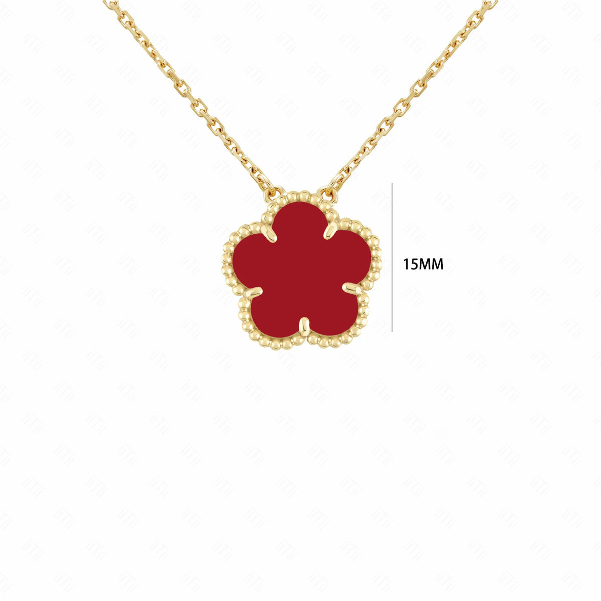 Gold/Silver Classic Natural Stone Five Leaf Flower Necklace Fashion Women Flower Jewelry Necklace For Daily Wear
