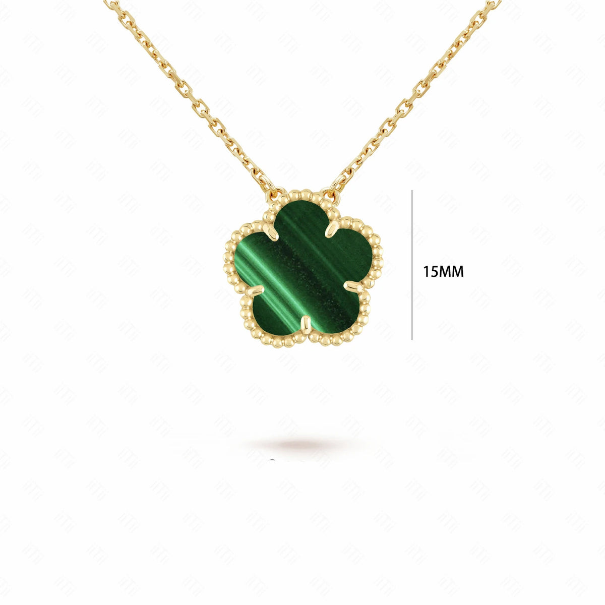 Gold/Silver Classic Natural Stone Five Leaf Flower Necklace Fashion Women Flower Jewelry Necklace For Daily Wear
