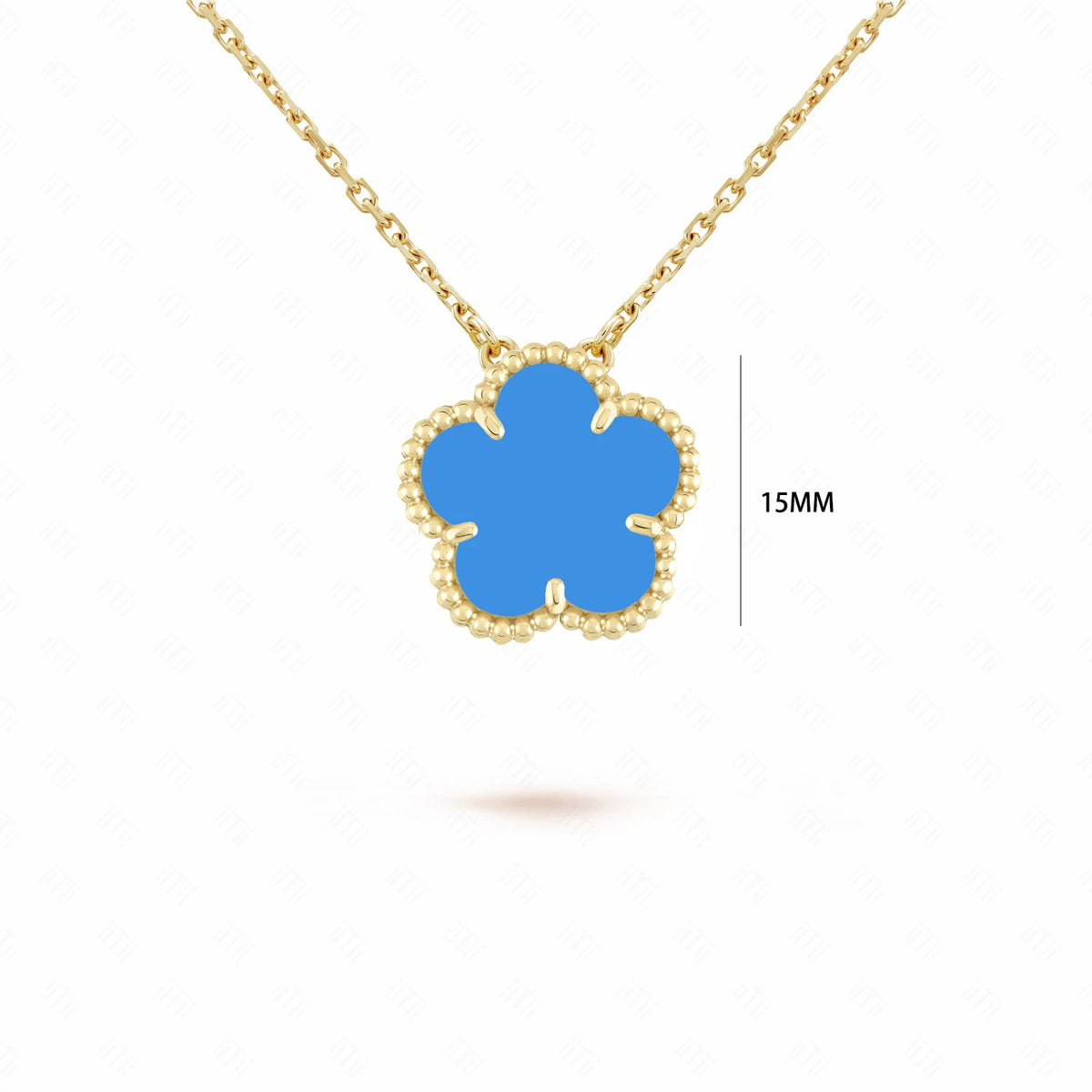 Gold/Silver Classic Natural Stone Five Leaf Flower Necklace Fashion Women Flower Jewelry Necklace For Daily Wear